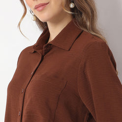 Textured Regular Full Sleeve Shirt