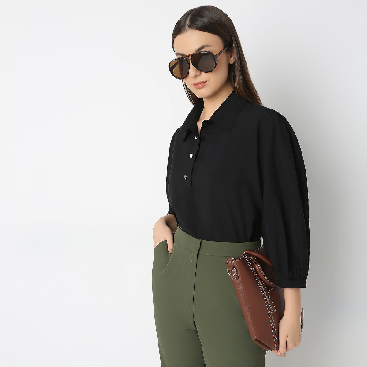 Regular Fit Solid Shirt