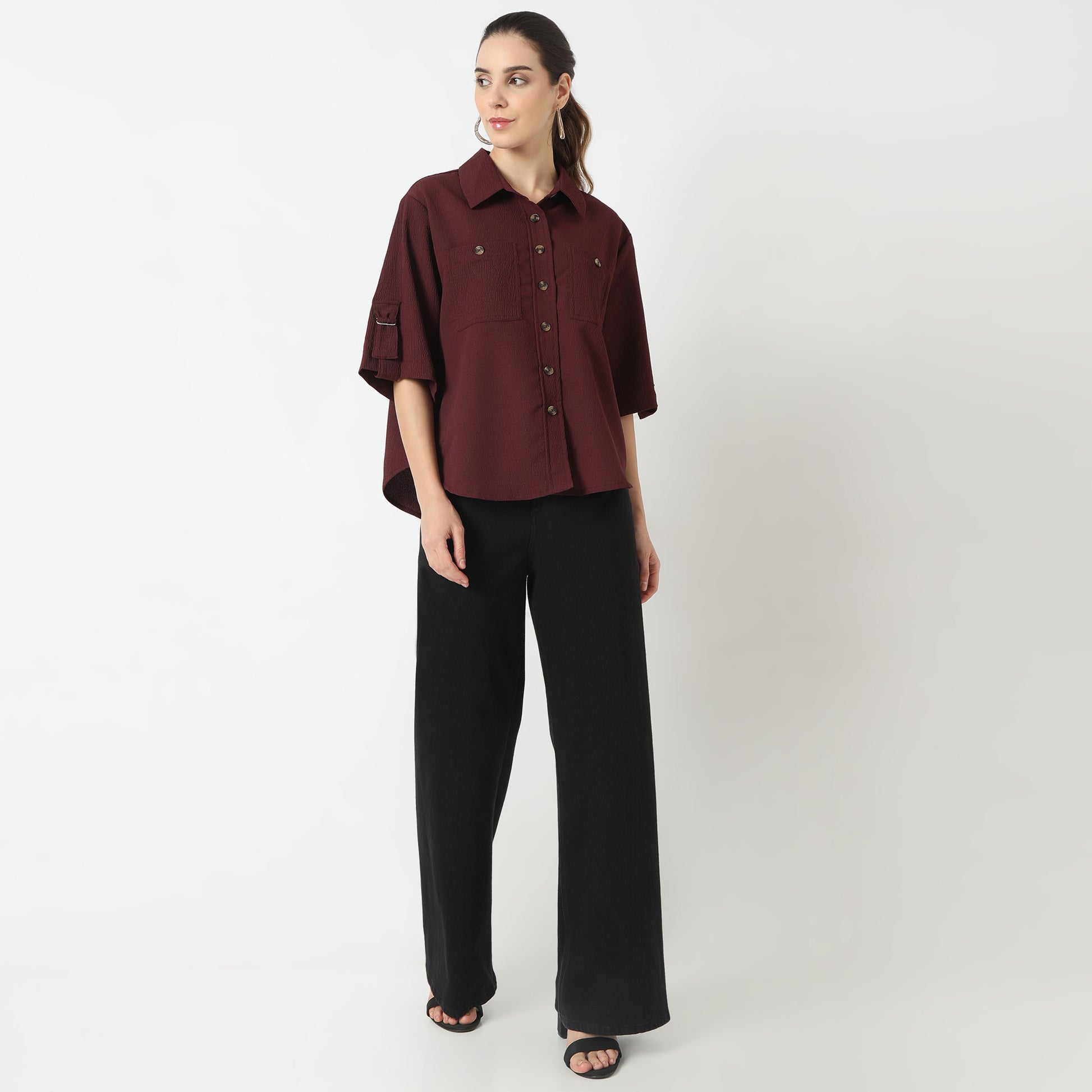 Regular Fit Solid Shirt