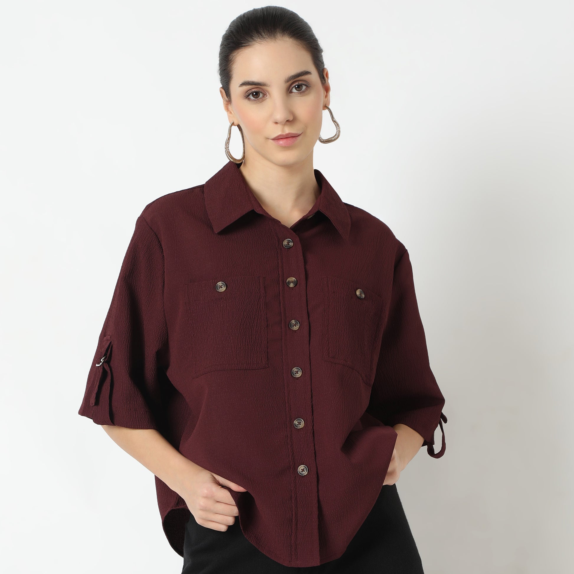 Regular Fit Solid Shirt