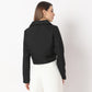 Crop Length Lapel Collar Formal Shirt