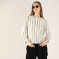 Striped Full-Sleeve Layered Collar Casual Shirt