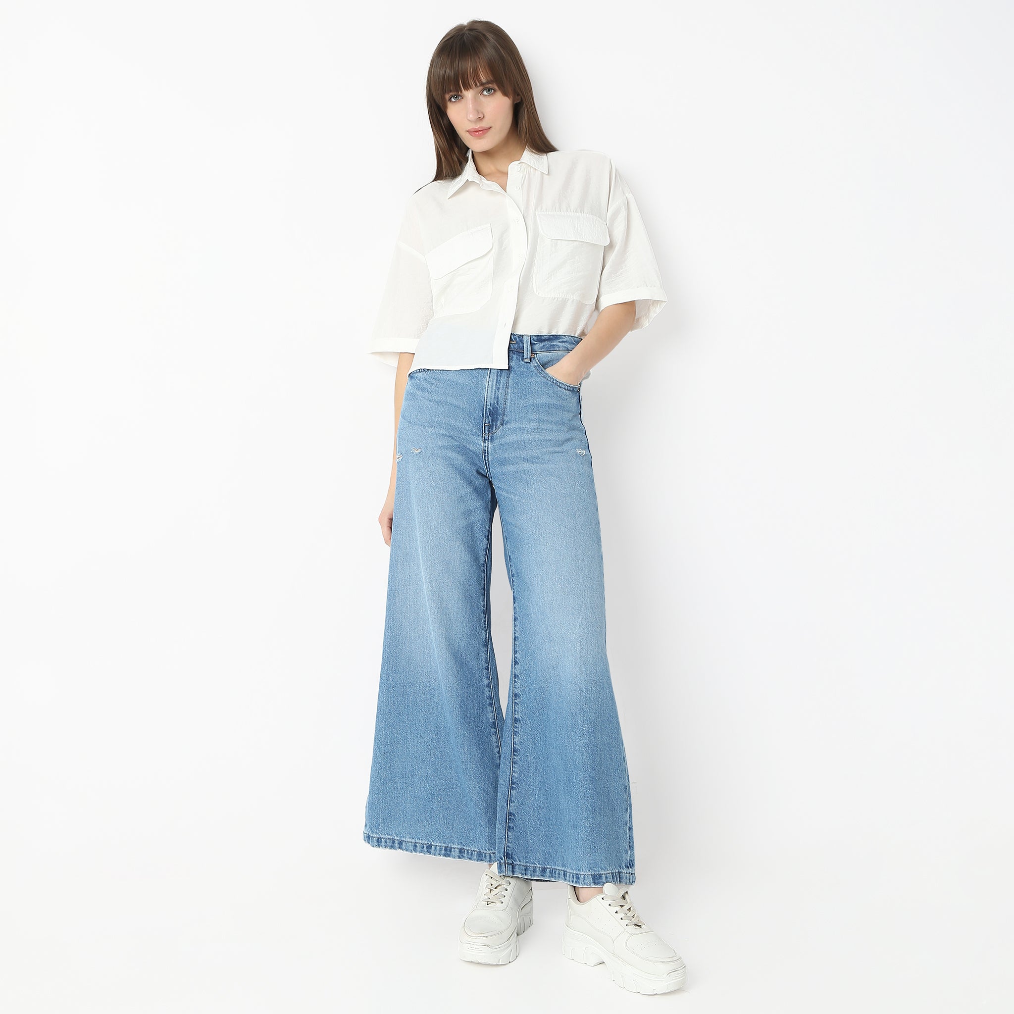 Boxy Fit Short Length Collar Regular Short Shirt