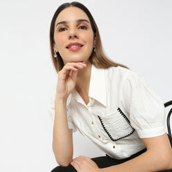 Solid Short-Sleeve Regular Fit Shirt