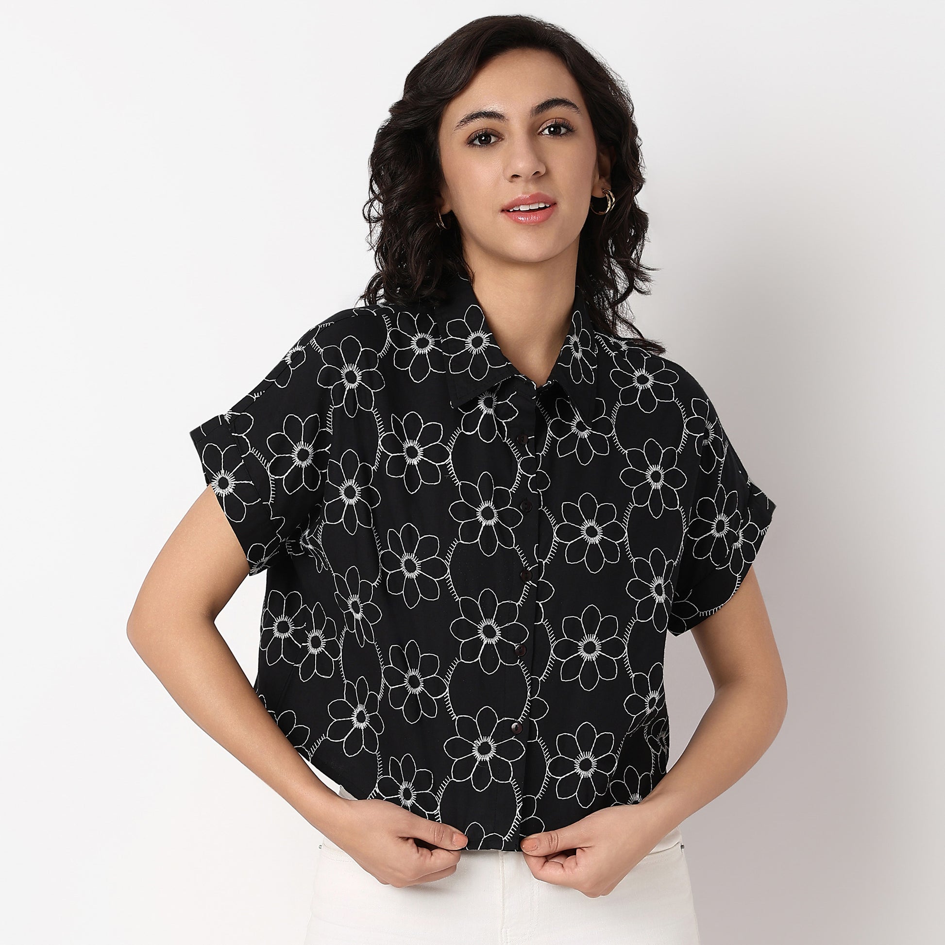 Woven Embroidered Shirt