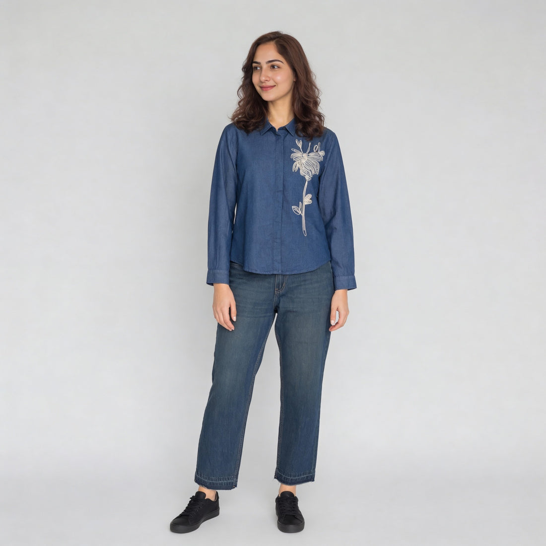 Cotton Embroidered Full Sleeve Shirt