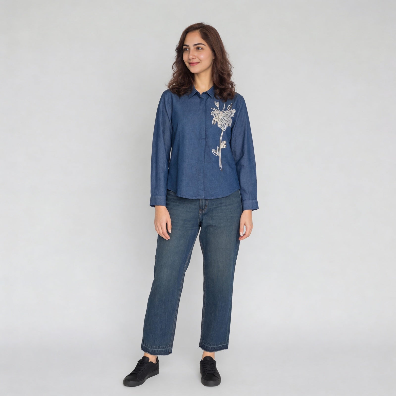 Cotton Embroidered Full Sleeve Shirt