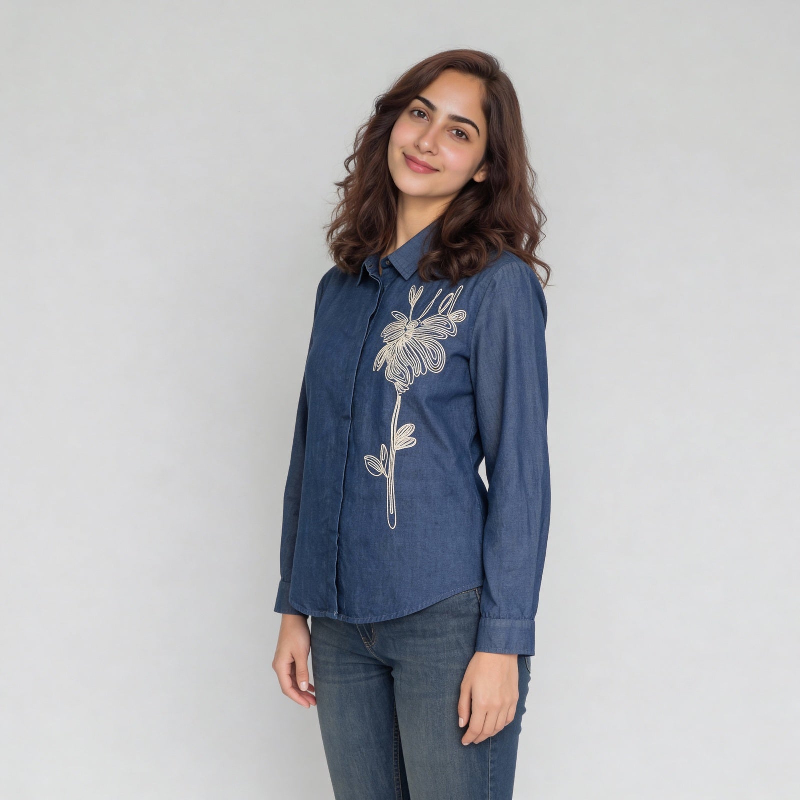 Cotton Embroidered Full Sleeve Shirt