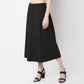 Flare Fit Solid Mid Rise Skirt