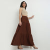 Polyester Flared Skirt High Rise