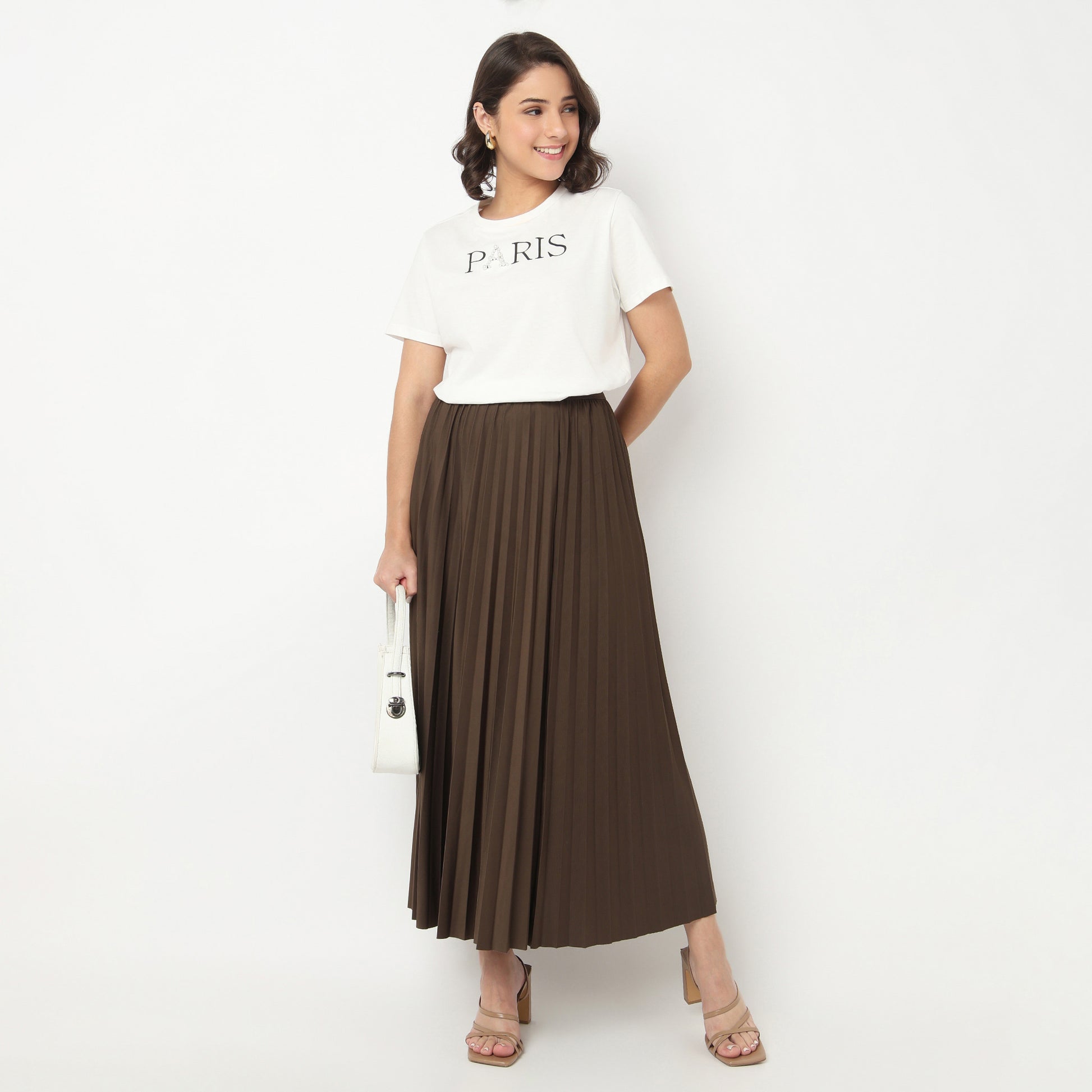 Ankle Length Solid Skirt
