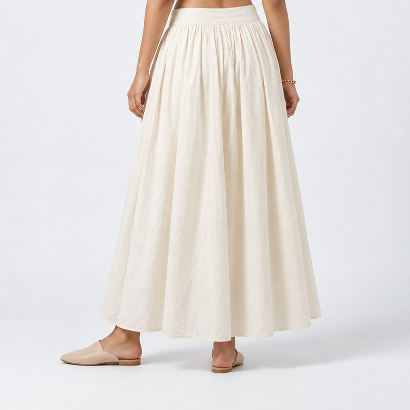 Cotton Solid Skirt