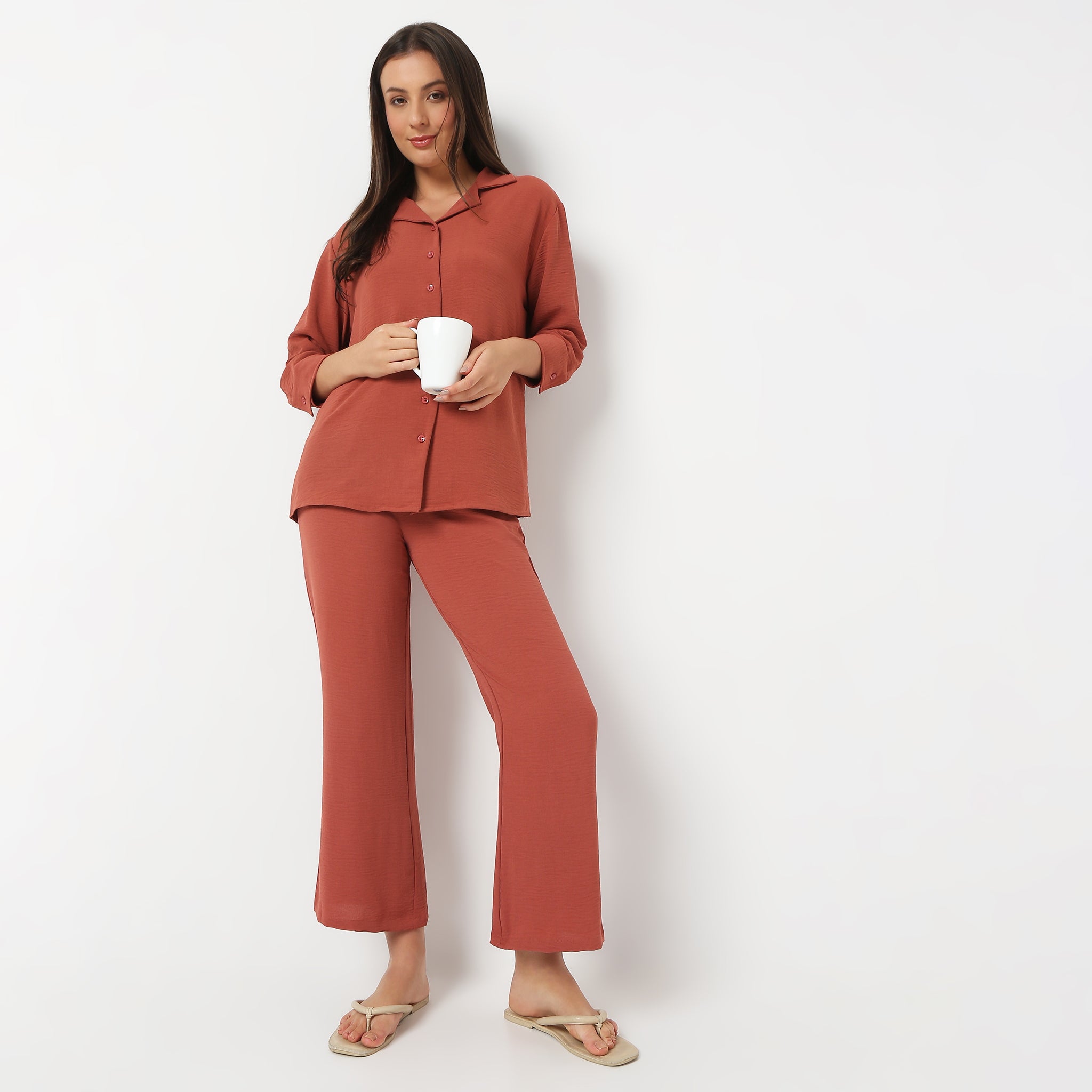 Solid Loungewear Palazzos