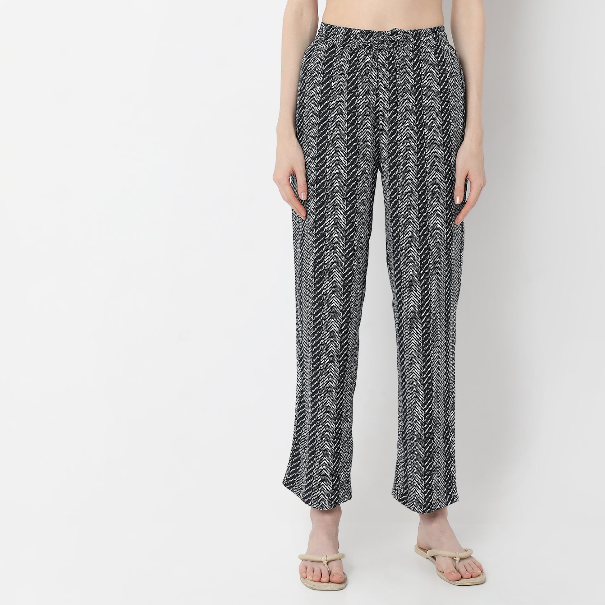 Abstract Print Cotton Palazzos