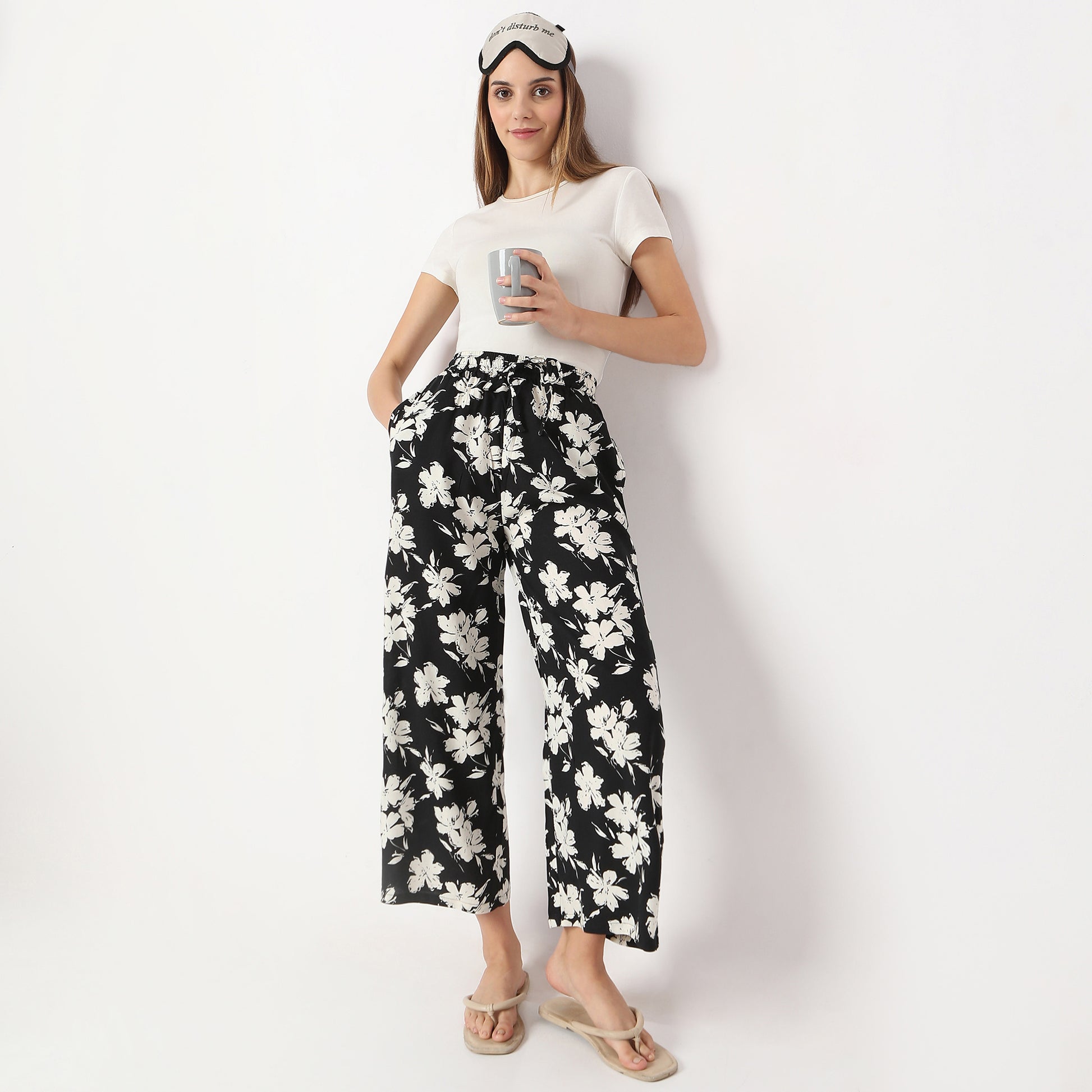 Printed Above Ankle Length Floral Palazzos
