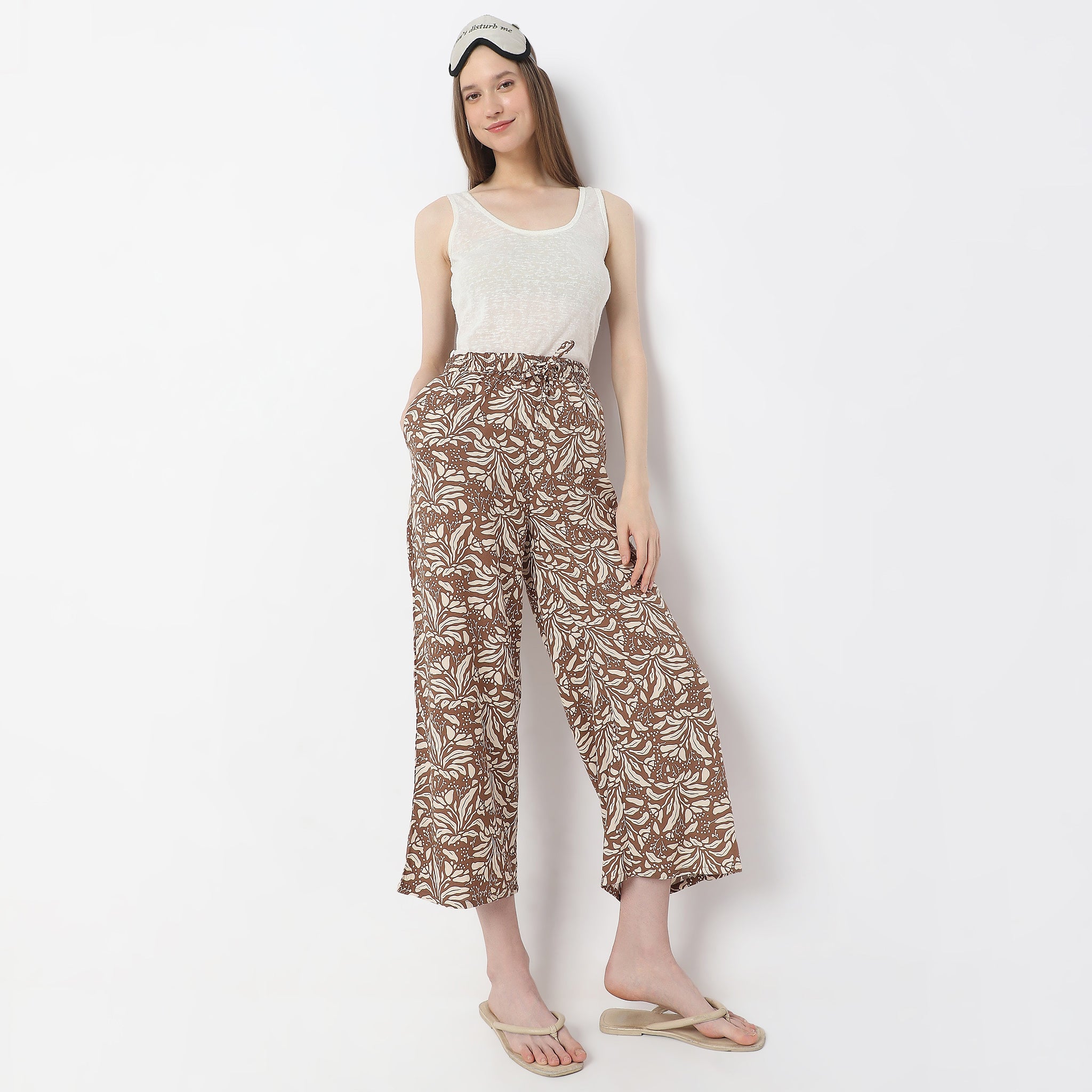 Floral Print Fashion Mid-Rise Palazzos