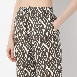 Geometric Print Mid-Rise Pyjama Pants