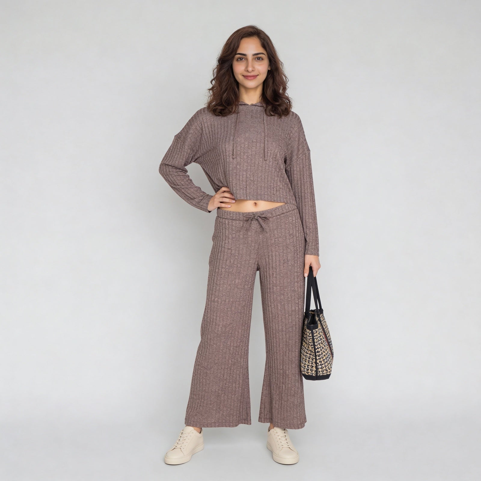 Cotton Ribbed Lounge Palazzo