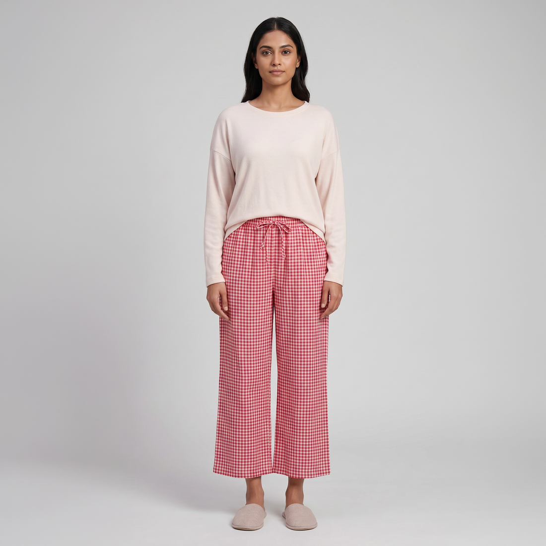 Checkered Mid Rise Lounge Palazzos
