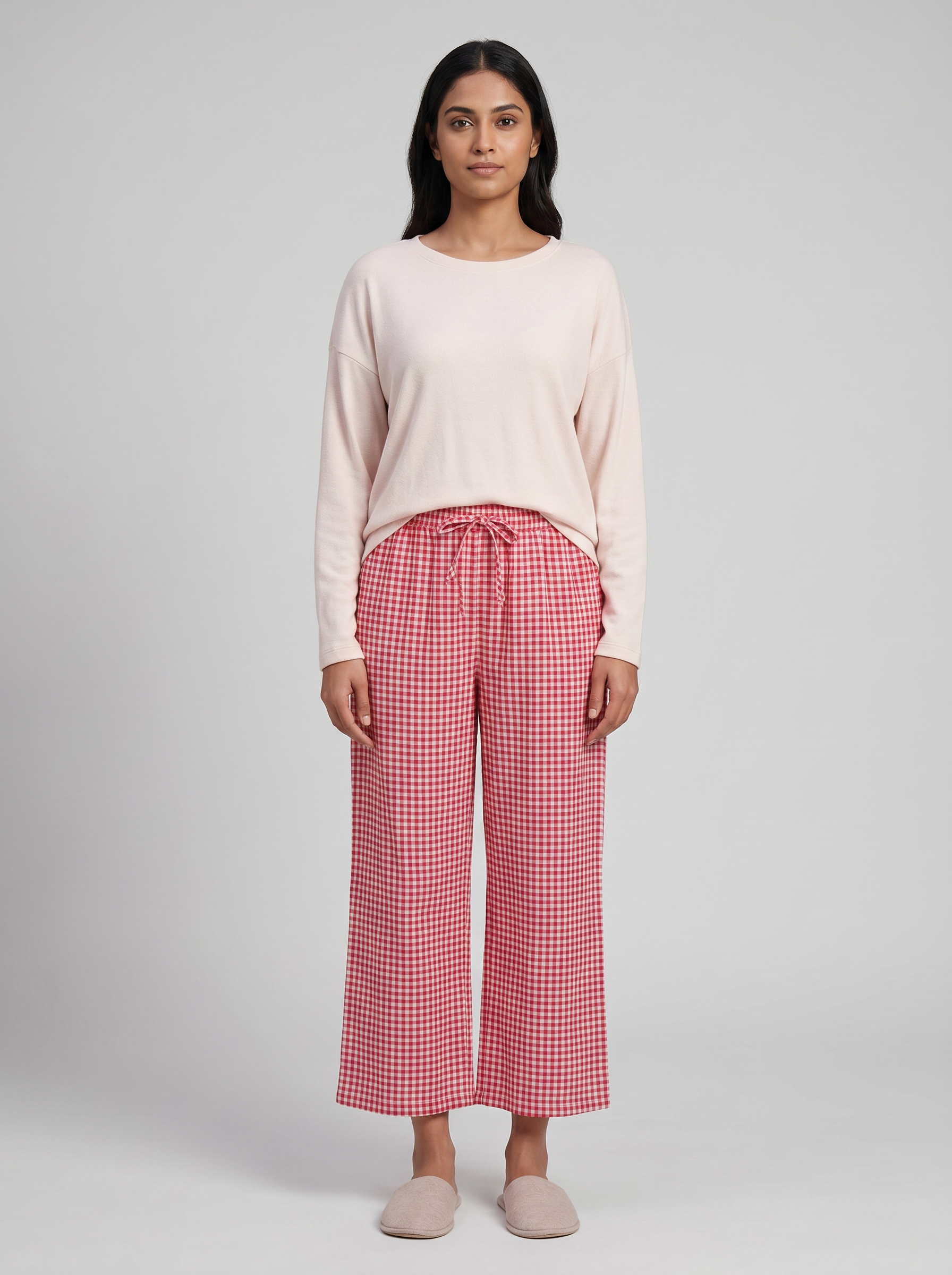 Checkered Mid Rise Lounge Palazzos