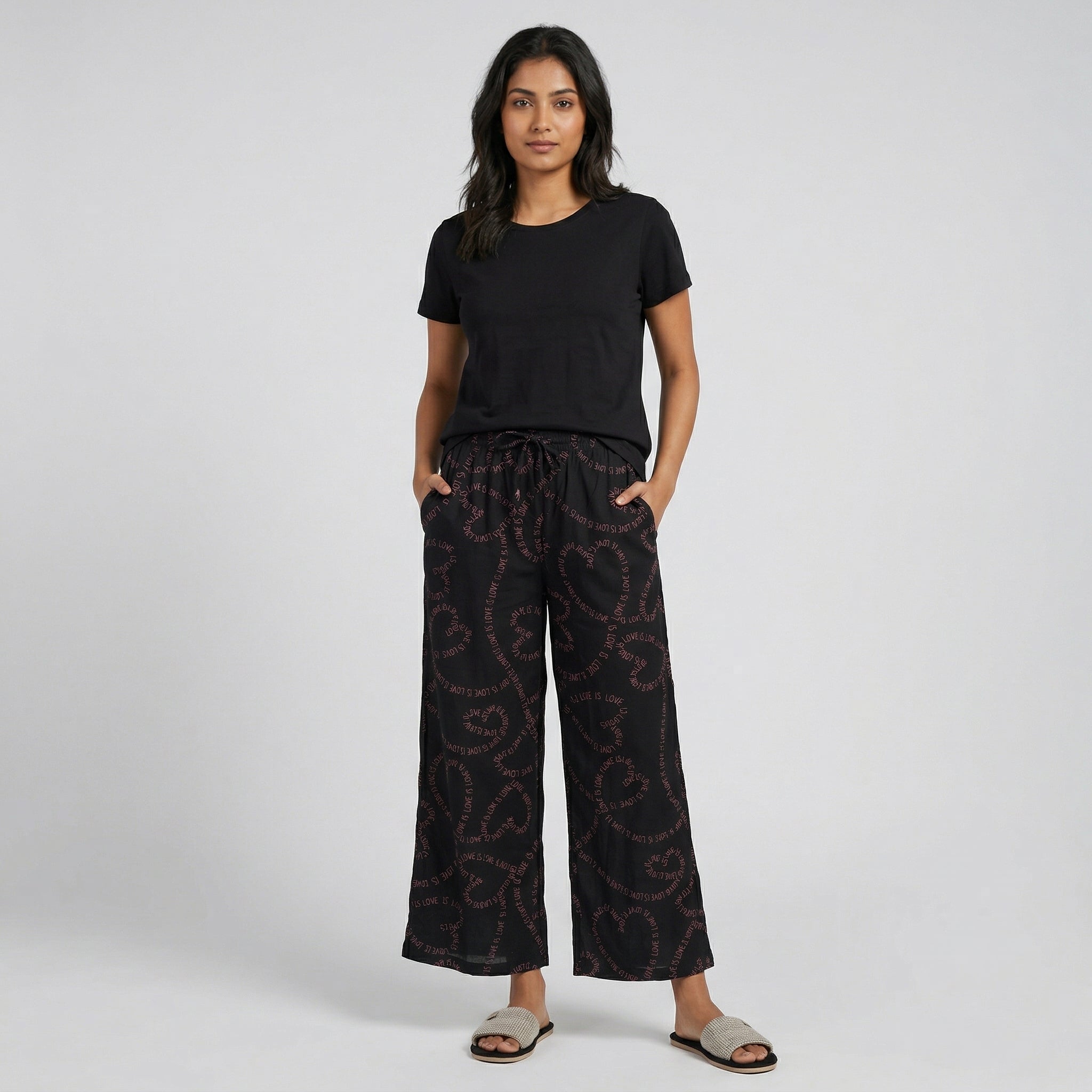 Abstract Mid Rise Lounge Pyjama
