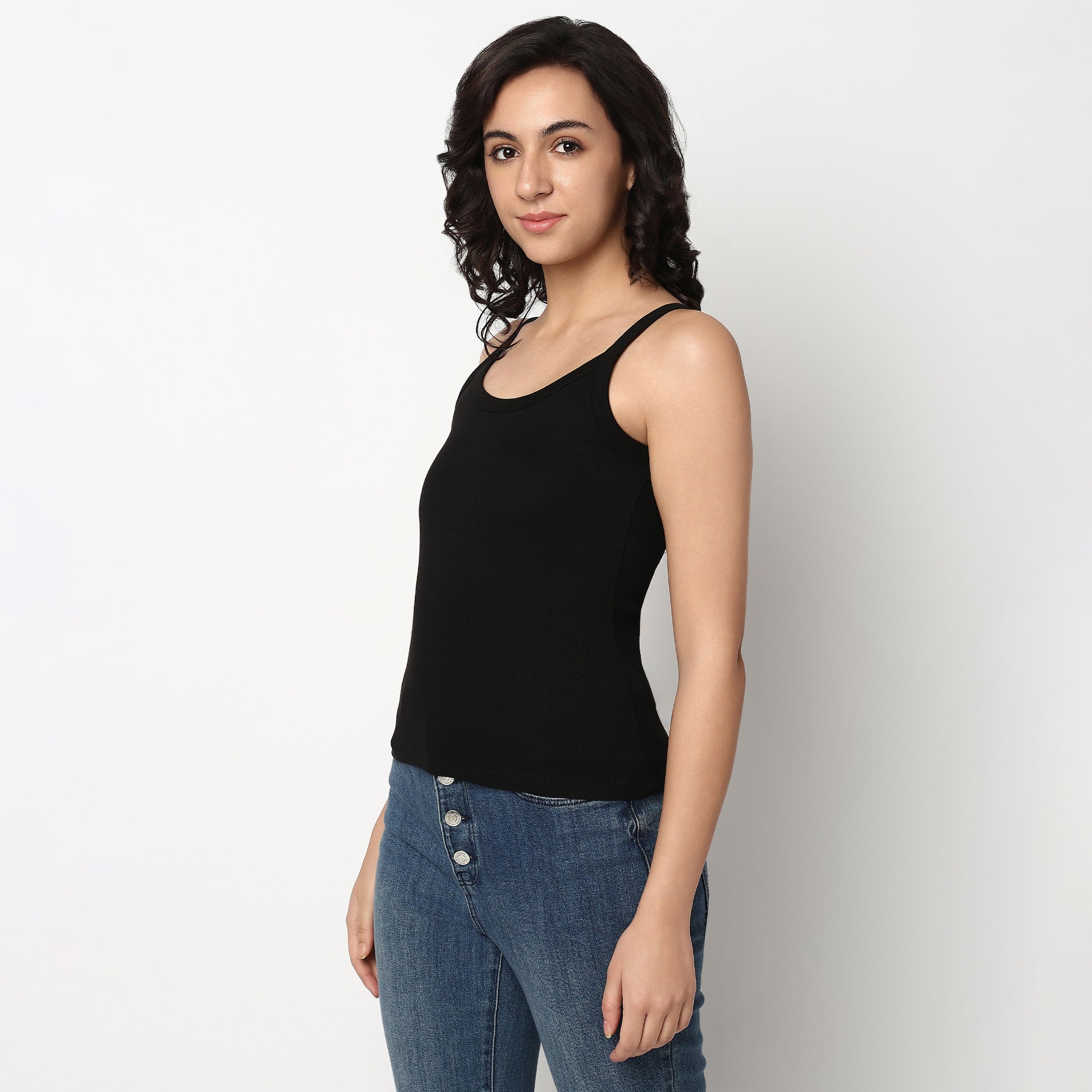 Cotton Spandex Slip Dress