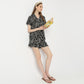 Regular Fit Printed Shirt with Shorts Sleepwear Set