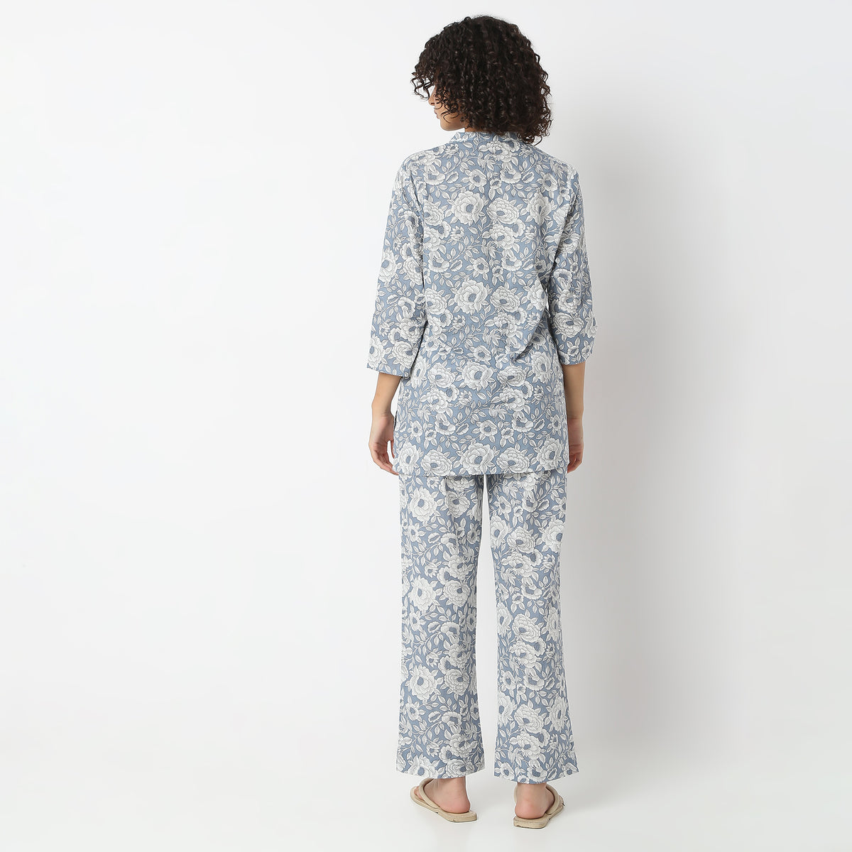 Regular Fit Printed Top with Pyjama Set