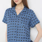 Regular Fit Printed Shirt with Pyjama Set
