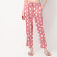 Regular Fit Polka Dot Lapel Collar Shirt with Pyjama Set