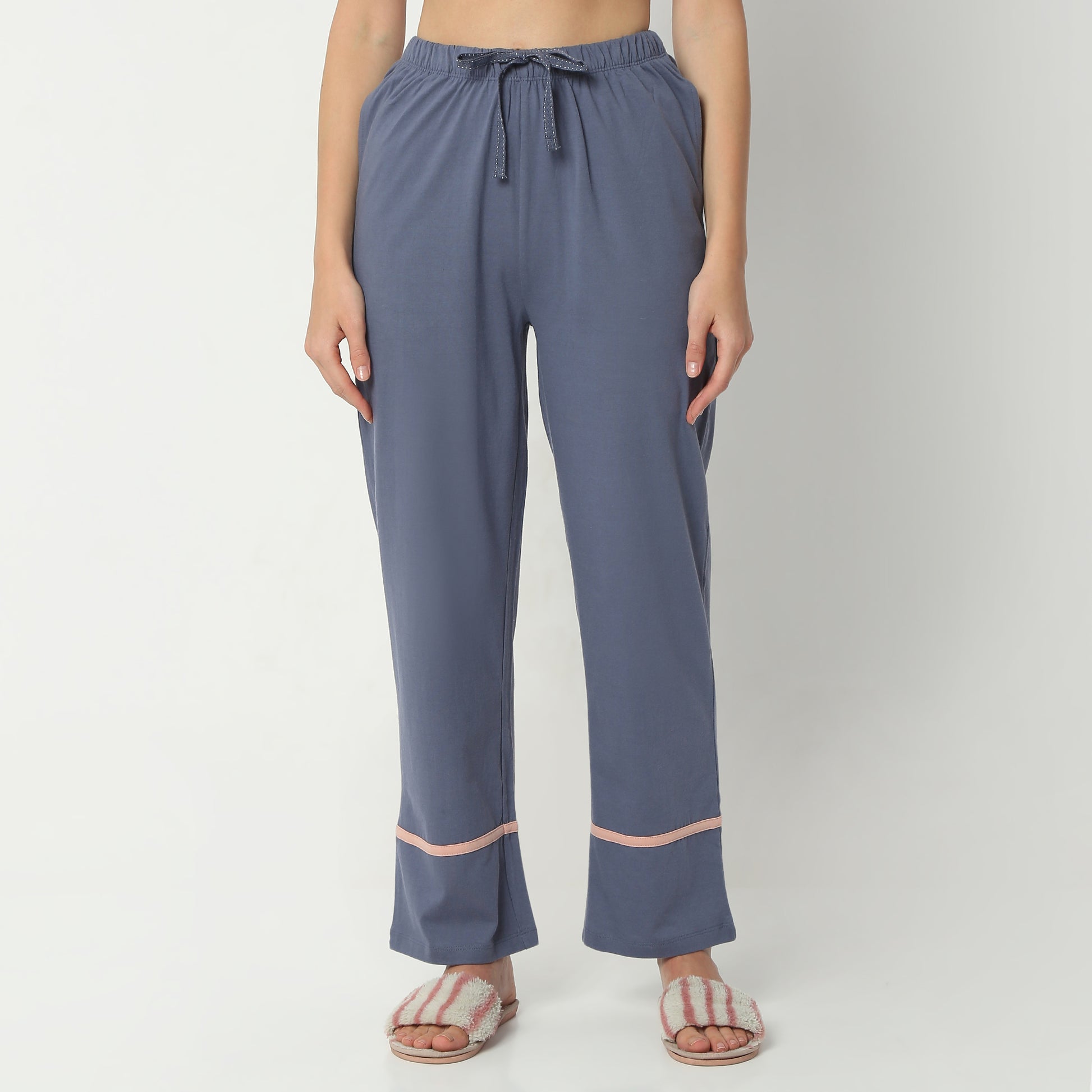 Regular Fit Animal Print Round Neck Regular Length T-Shirt with Pyjama Set