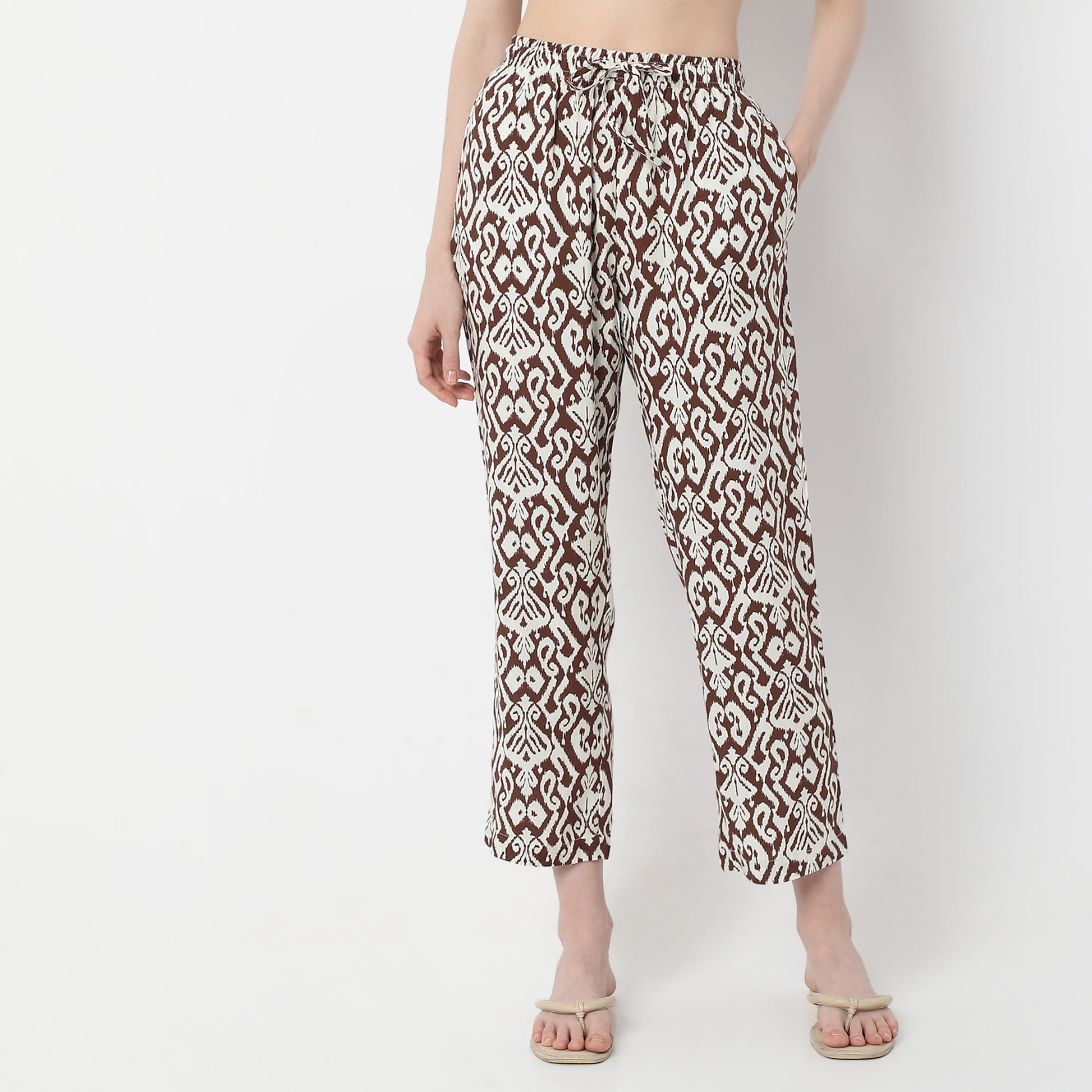 Geometric Print Lapel Collar Short Sleeve Shirt with Pyjama Sleepwear Shirt