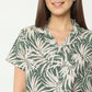 Regular Fit Printed Lapel Collar Regular Length Shirt with Pyjama Sleepwear Set