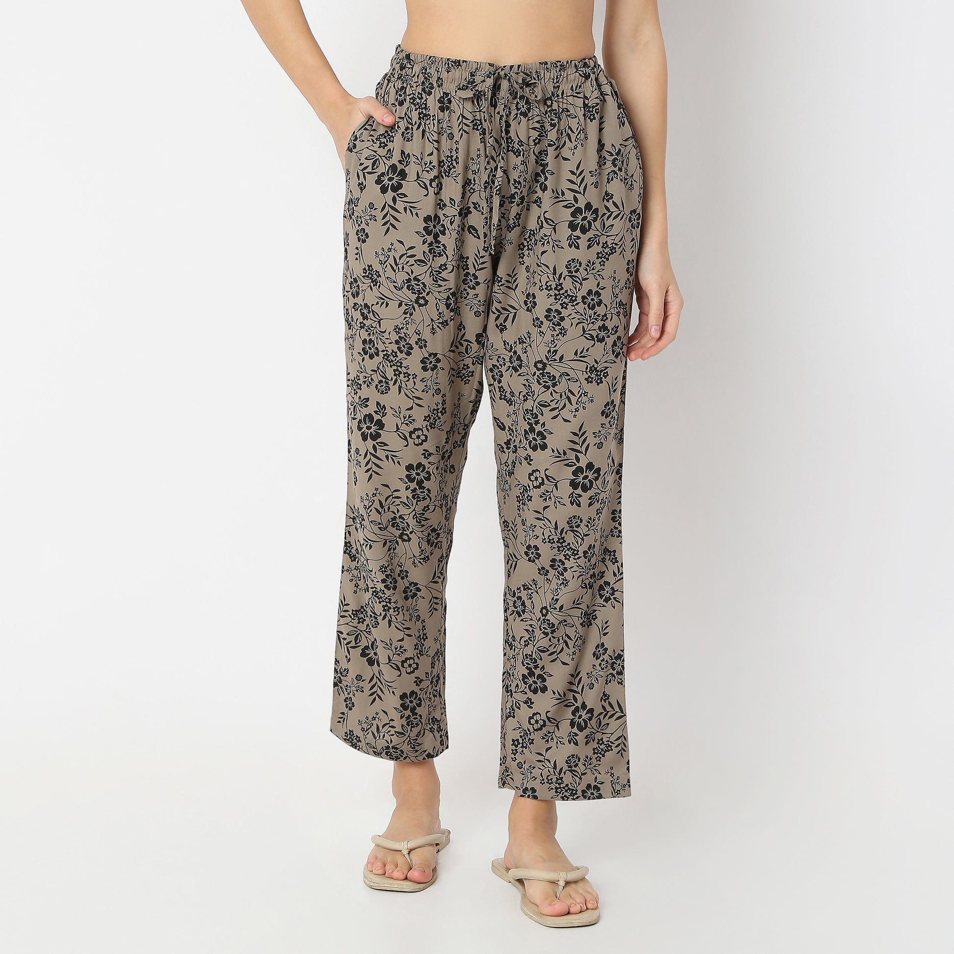 Floral Print Lapel Collar Short Sleeve Shirt with Pyjama Sleepwear Shirt