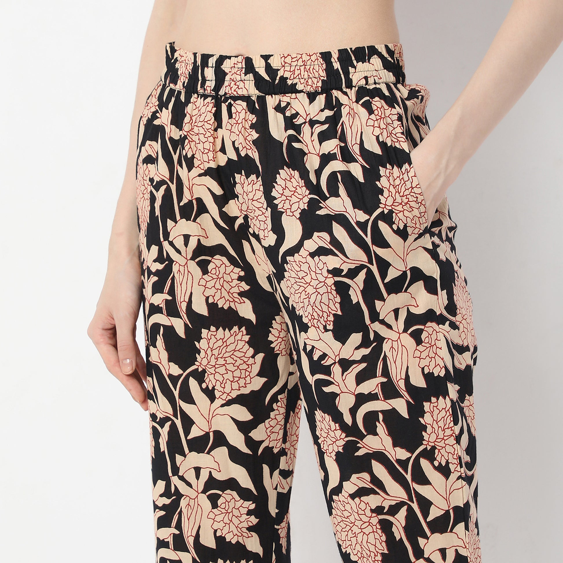 Floral Print Kurta with Pyjama Sleepwear Set