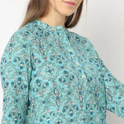 Regular Fit Printed Shirt with Pyjama Set