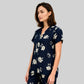 Cotton Printed Shirt with Pyjama Sleepwear Set