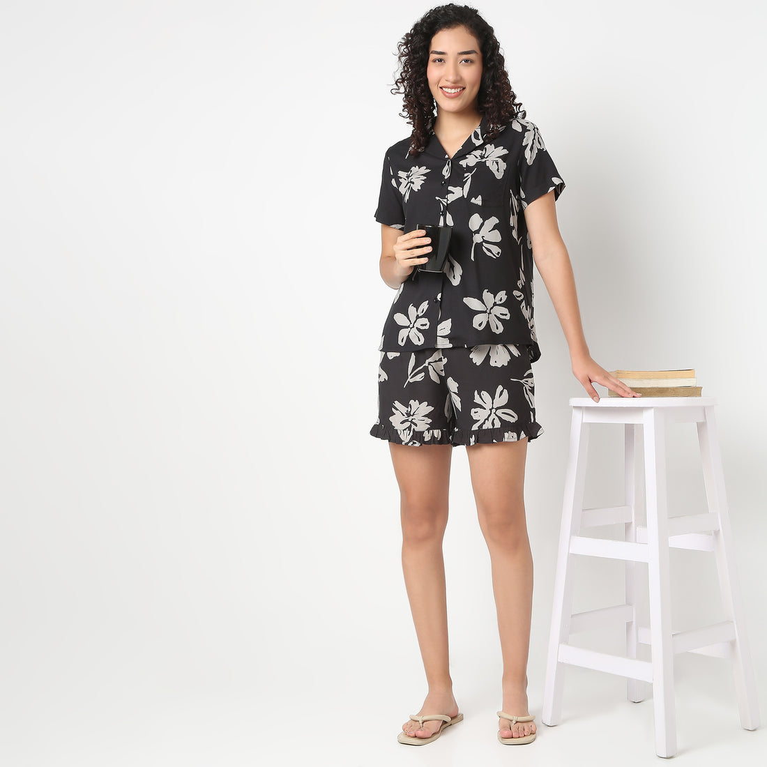 Woven Loungewear Short Set
