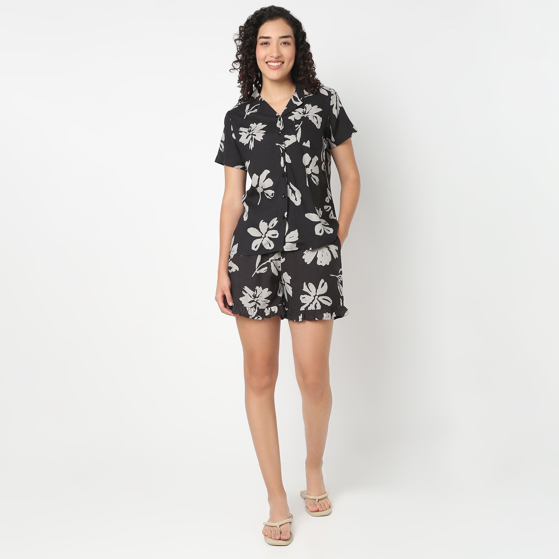 Woven Loungewear Short Set