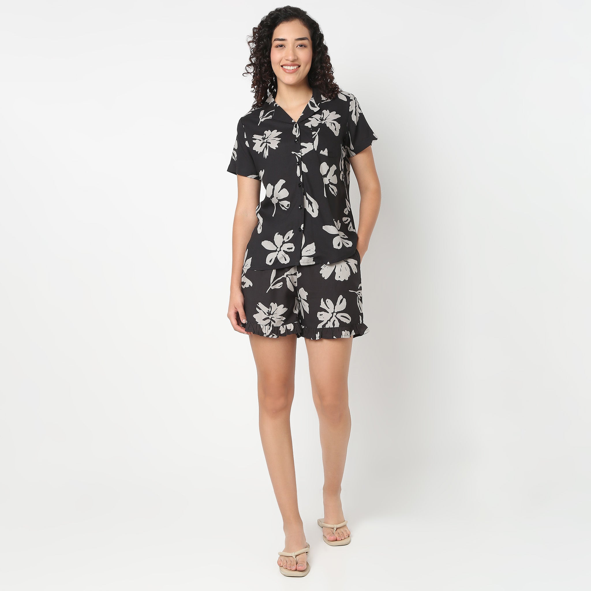 Woven Loungewear Short Set