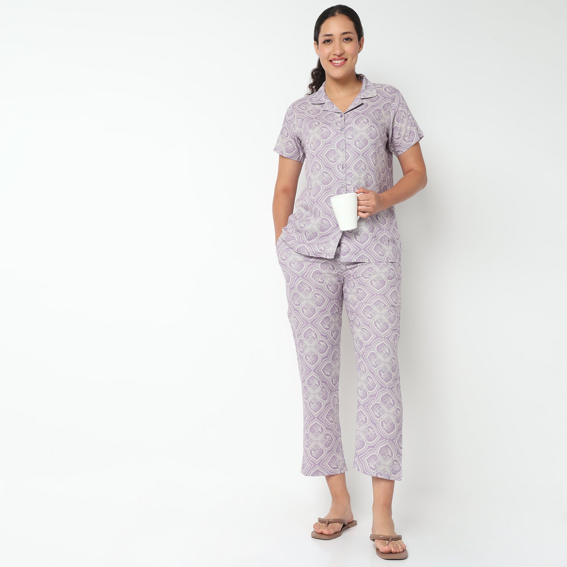 Printed Tunic and Pant Cord Set