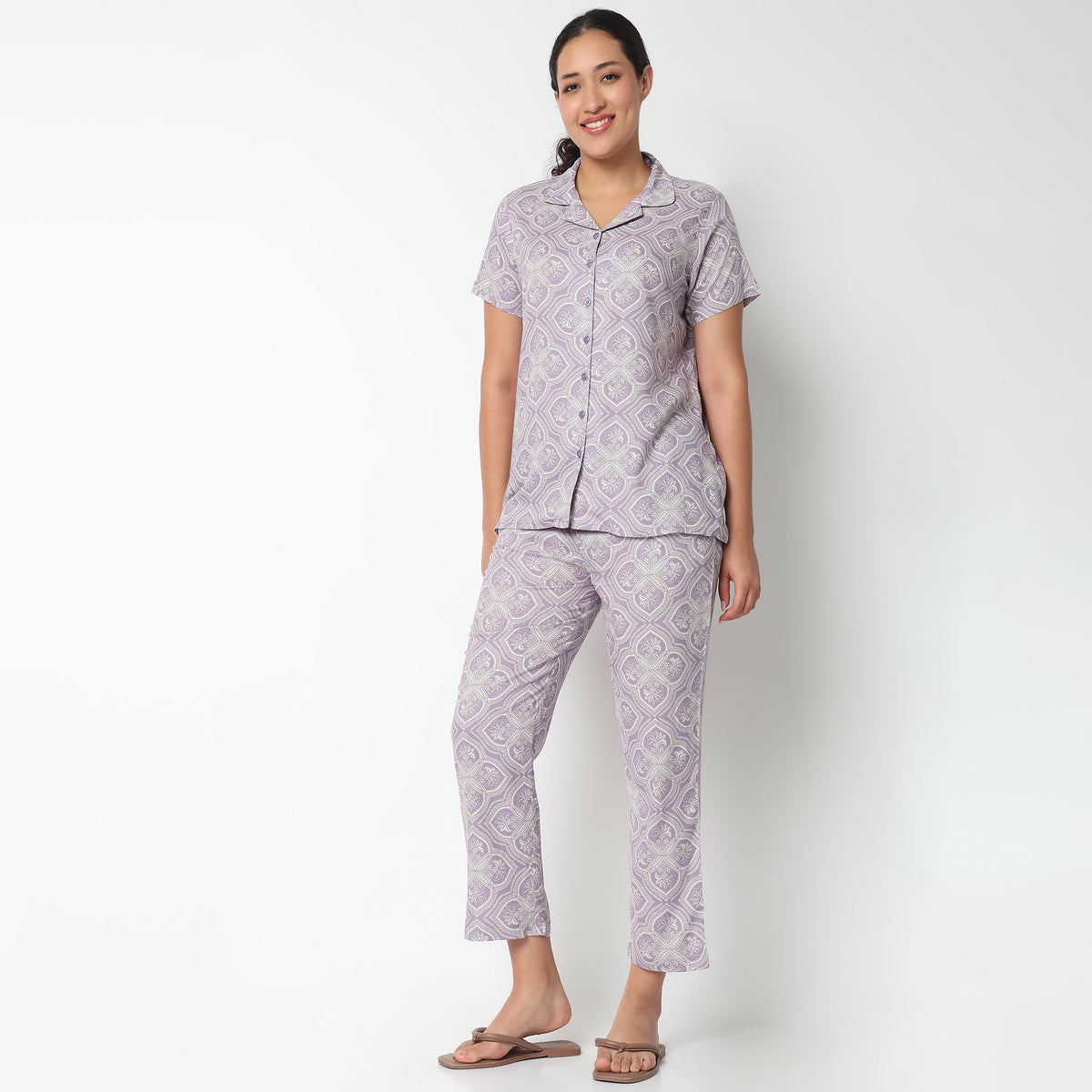 Printed Tunic and Pant Cord Set