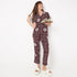 Regular Fit Printed Lapel Collar Shirt with Pyjama Set