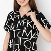 Regular Fit Printed Lapel Collar Shirt with Pyjama Set