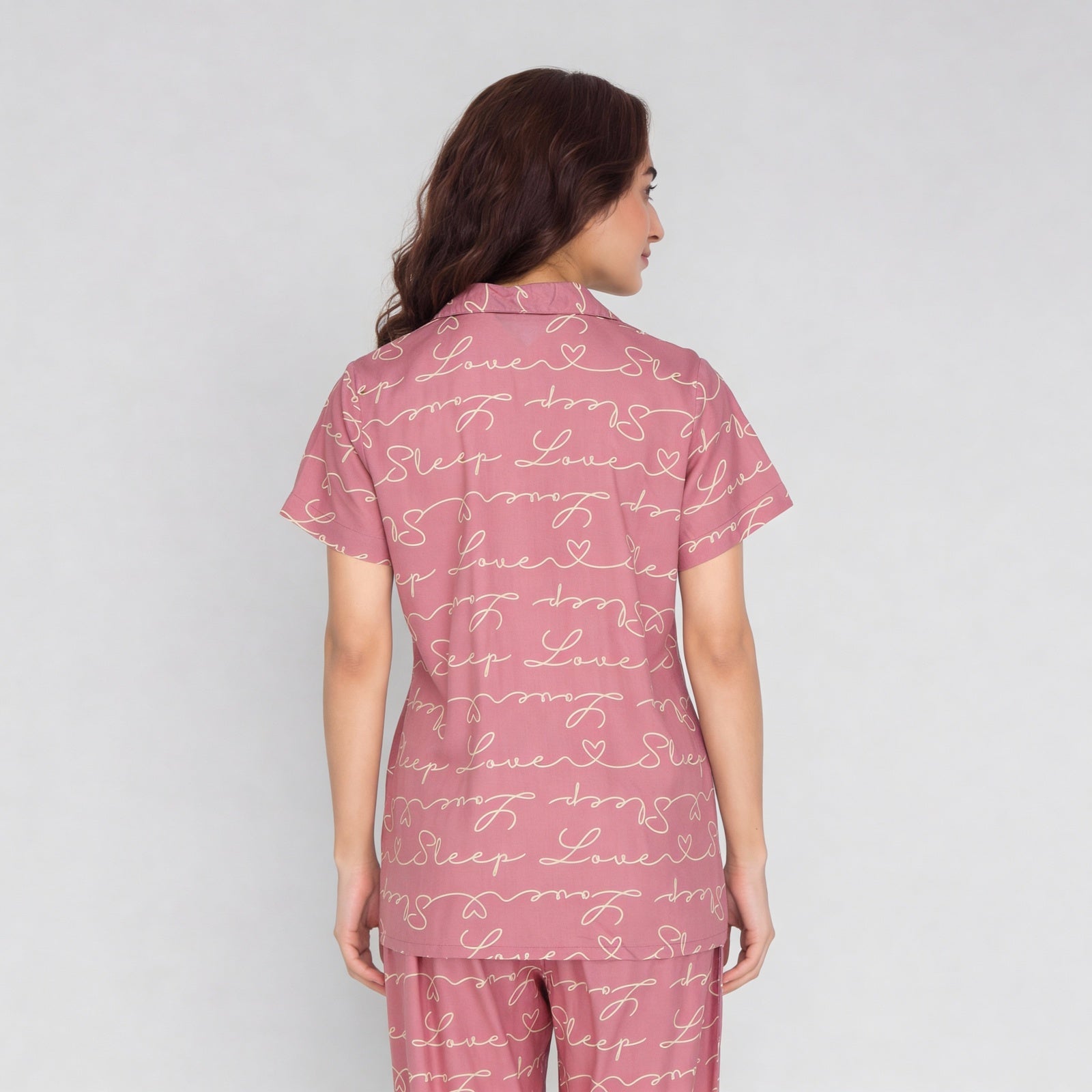 Printed Shirt with Pyjama Sleepwear Set