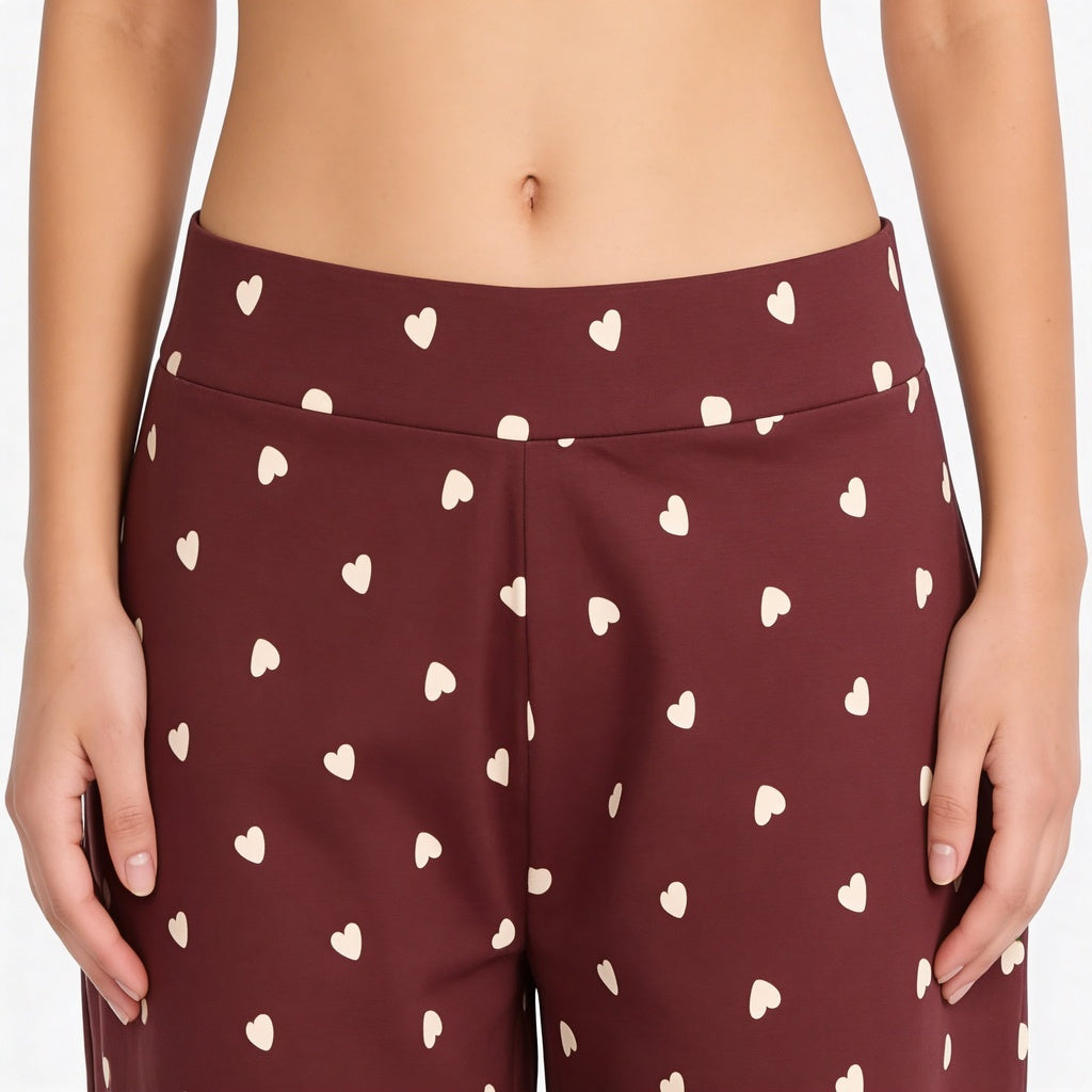 Cotton Printed Top with Pyjama Sleepwear Set