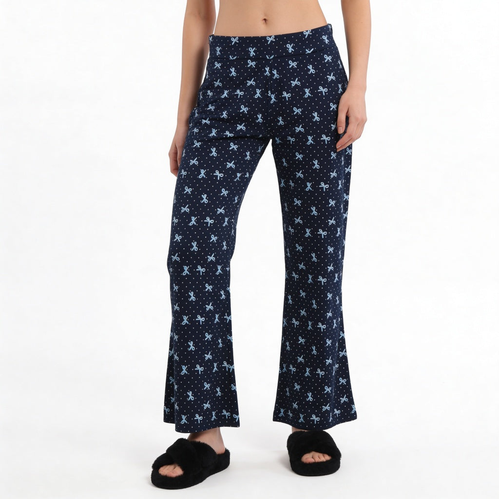Cotton Printed Top with Pyjama Sleepwear Set