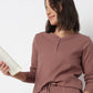 V-Neck T-Shirt with Pyjama Sleepwear Set