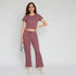 Cotton Printed Short Sleeve Top with Pyjama Sleepwear Set