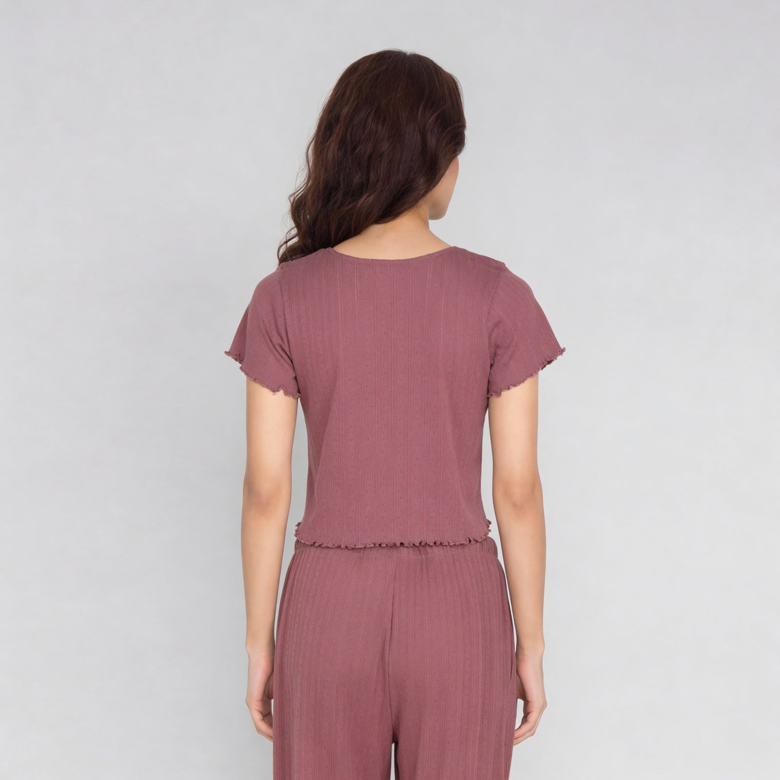 Cotton Printed Short Sleeve Top with Pyjama Sleepwear Set